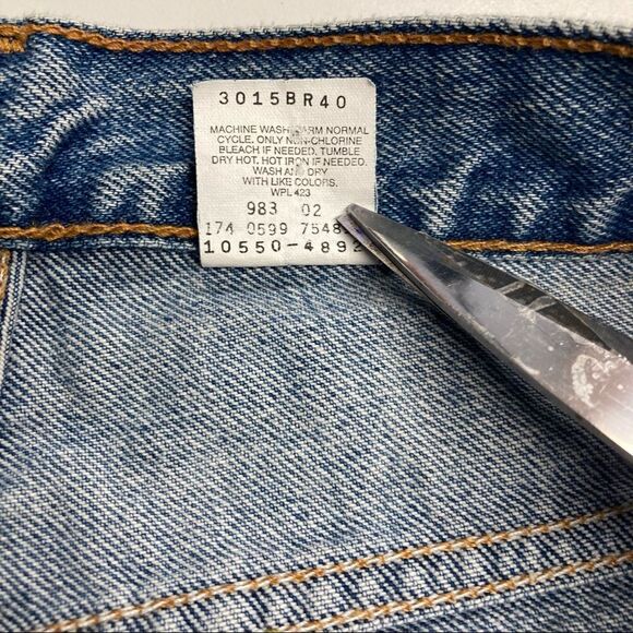 LEVI’S VINTAGE 550 Relaxed Fit Tapered Leg Size 13 Junior S 12”Rise, Blue - Picture 8 of 10